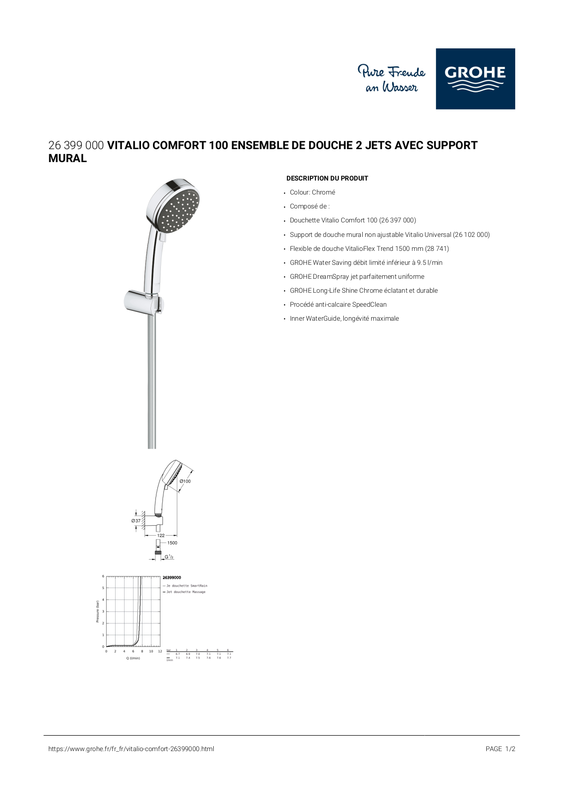 Grohe 26399000 Specification - ManualMachine.com