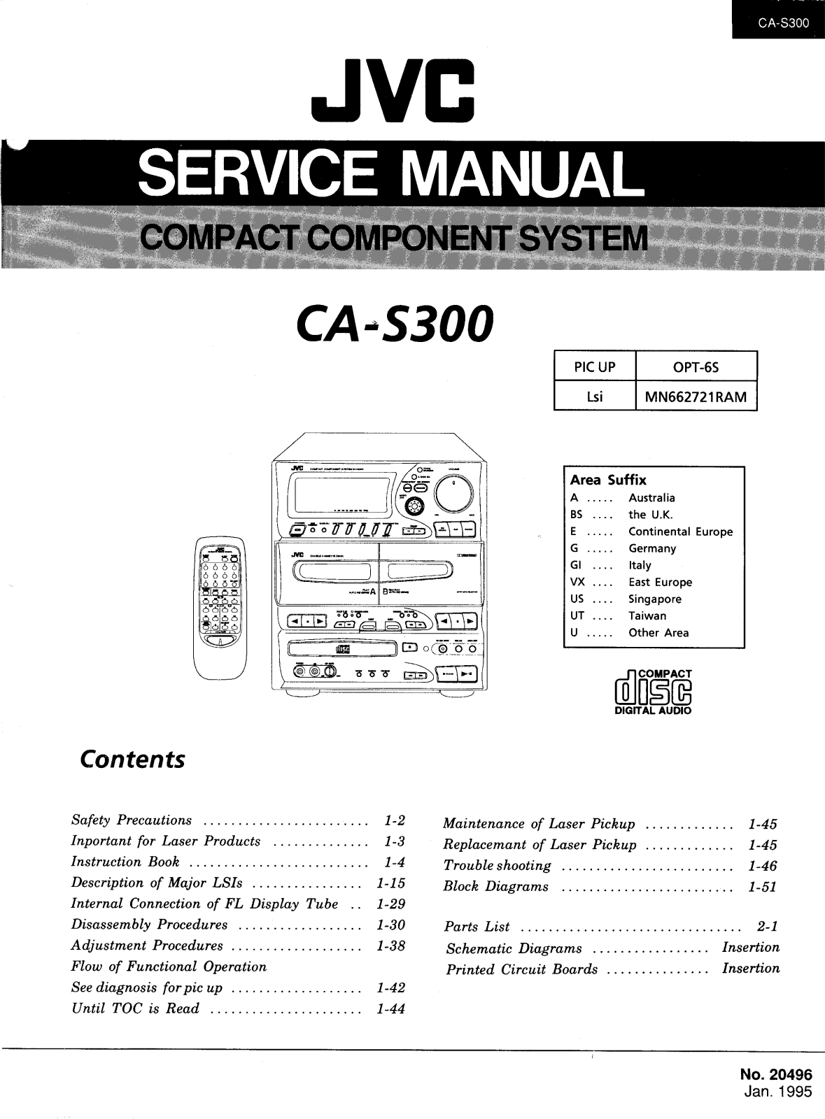 JVC CAS-300 Service manual