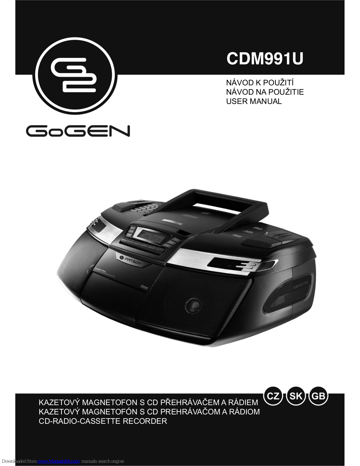 Gogen CDM991U User Manual