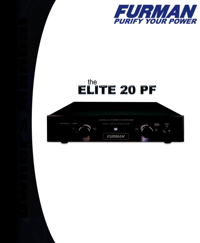 Furman Sound ElitE 20 PF User Manual