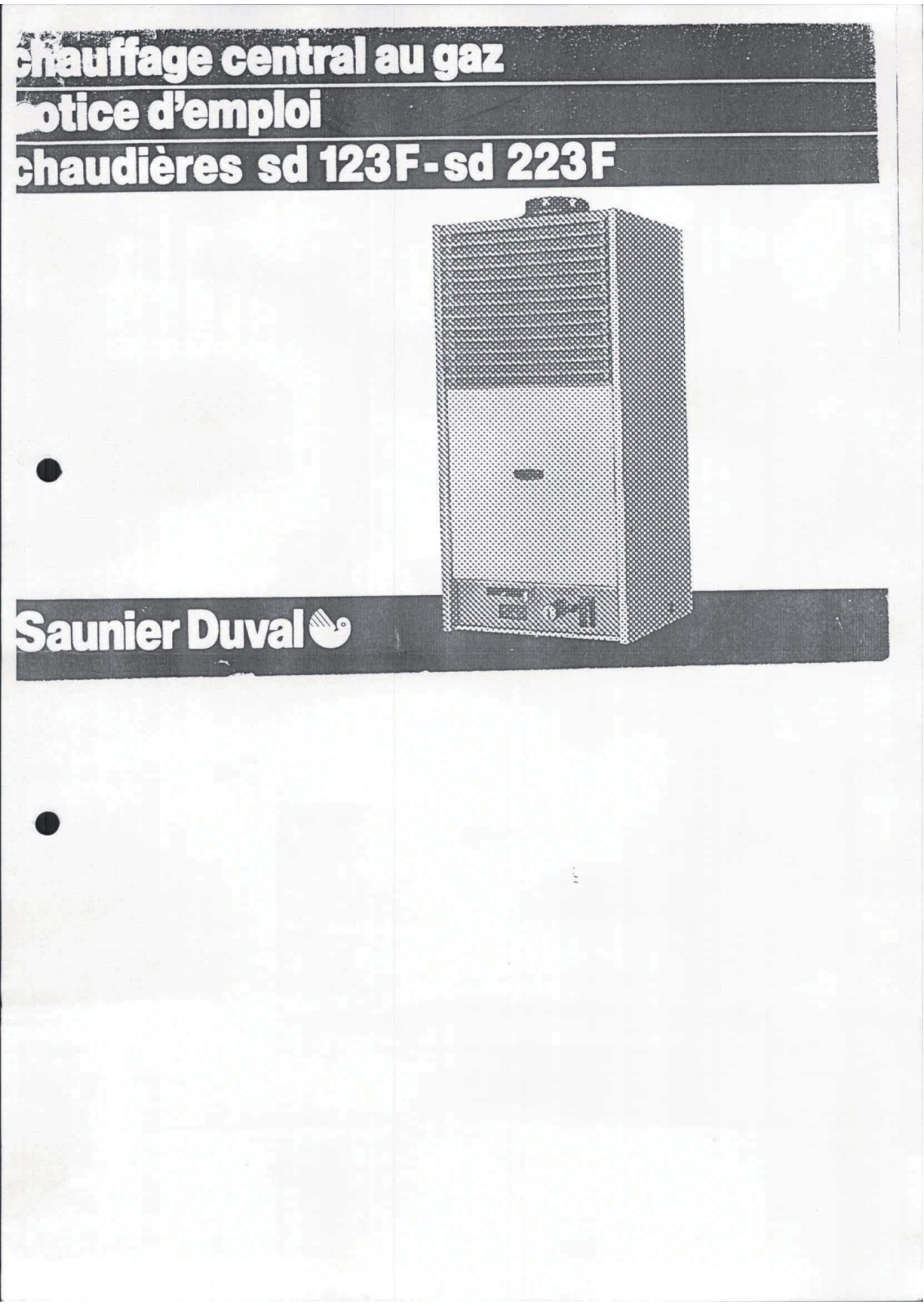 SAUNIER DUVAL SD 123 F, SD 223 F User Manual