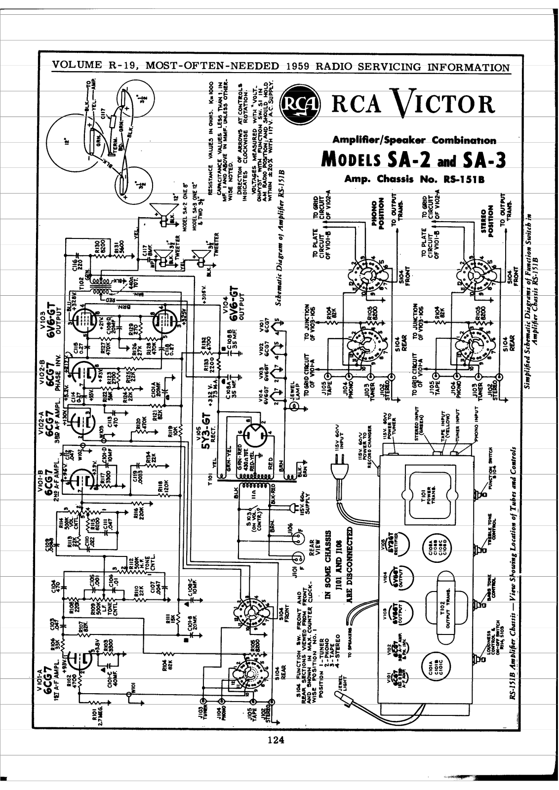 RCA SA-2, SA-3 Schematic