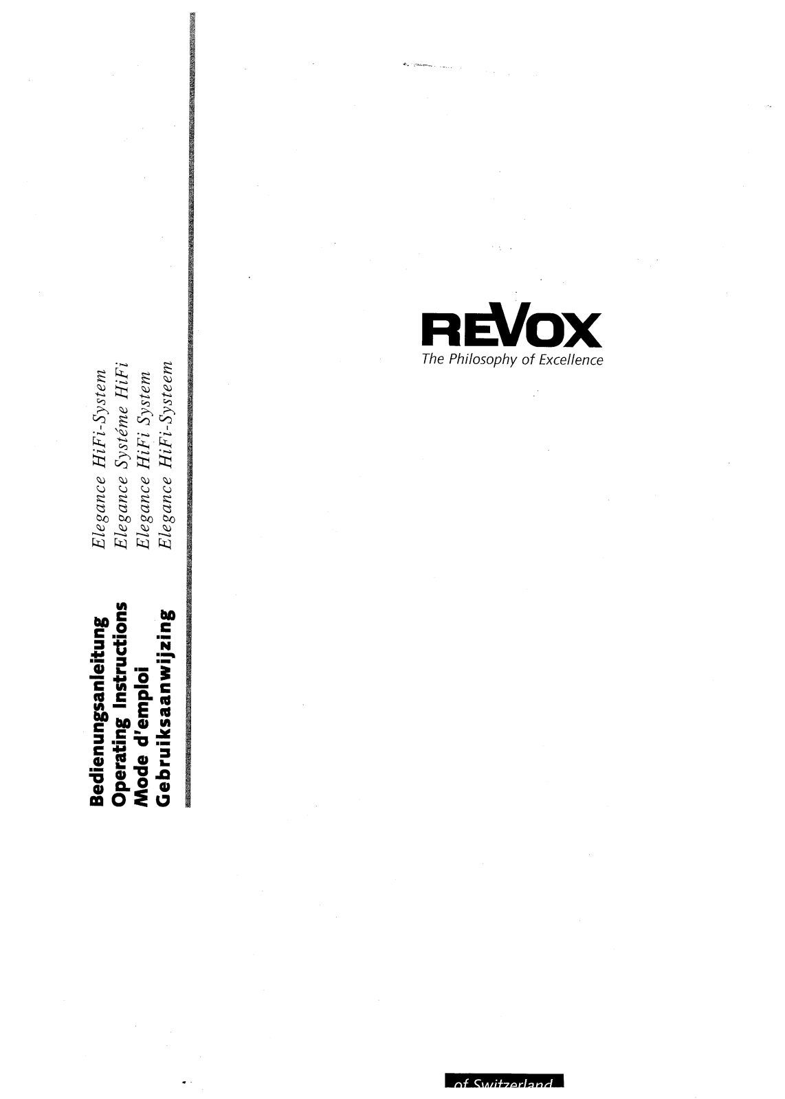 Revox S-26 Owners manual