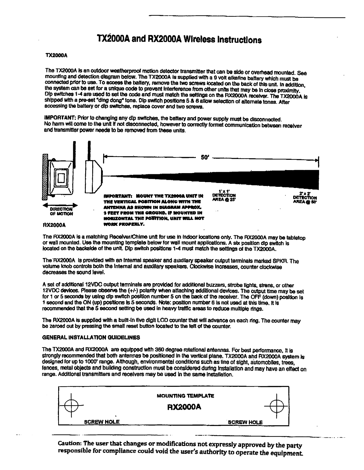 Rodann Electronics TXRX10002000A Users Manual