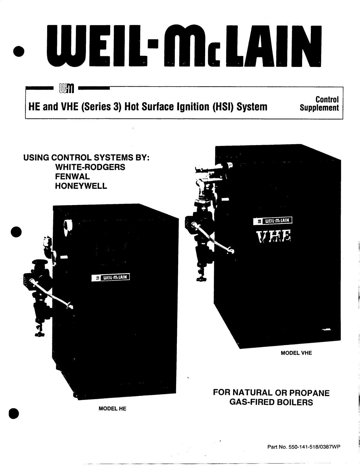 Weil-McLain VHE Series 3 User Manual