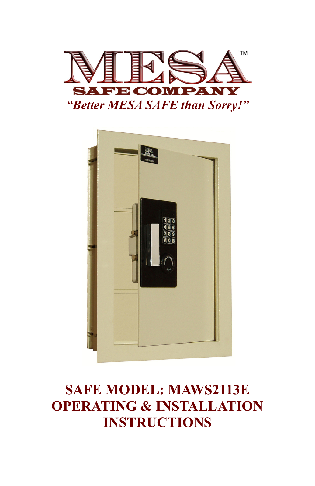 Mesa MAWS2113E User Manual