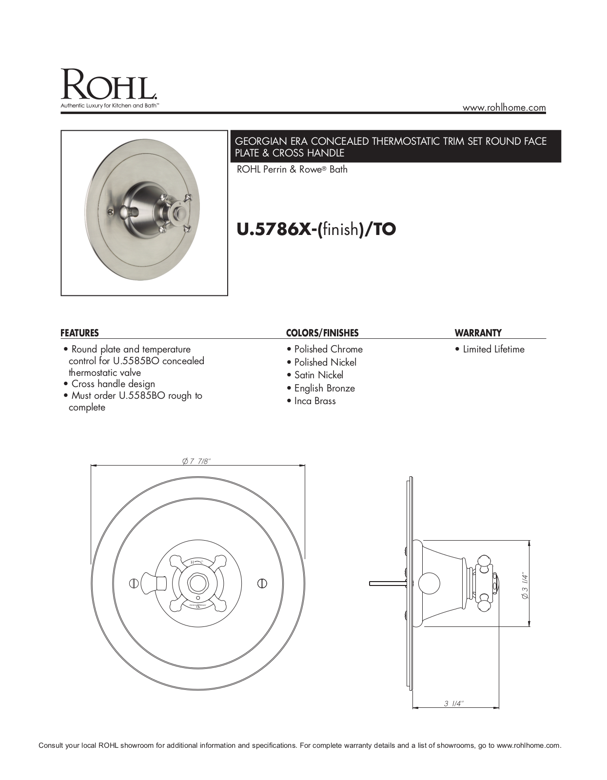 Perrin & Rowe PRWE1448 Specifications - ManualMachine.com