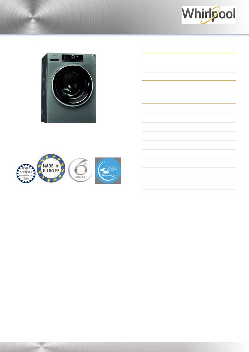 Whirlpool AWG 912 S-PRO User Manual