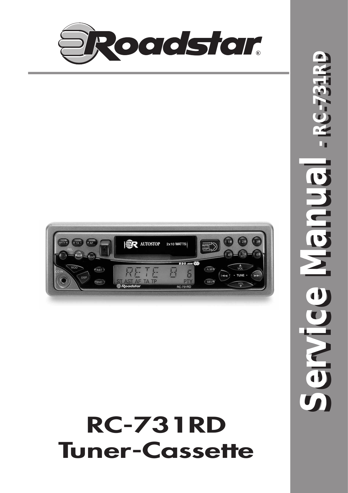 Roadstar RC-731RD Service Manual