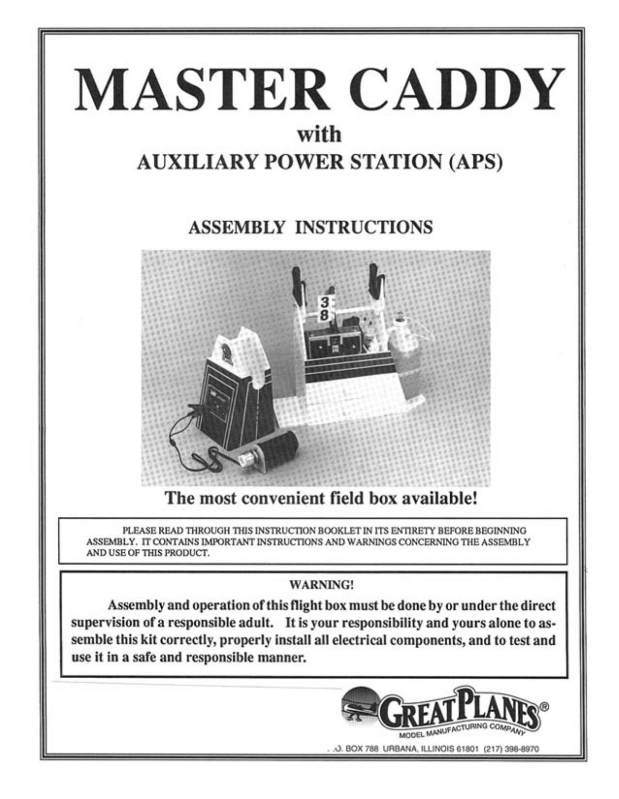 GREATPLANES MASTER CADDY User Manual