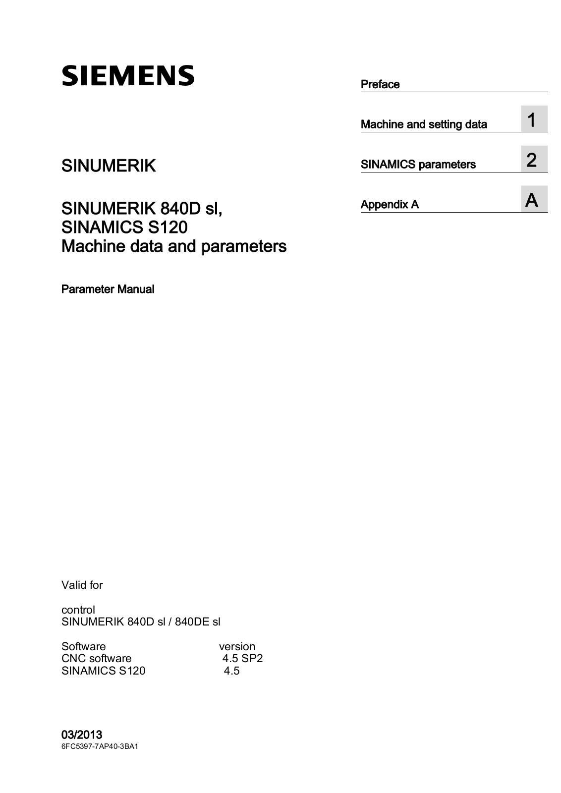 siemens 840D Parameter Manual