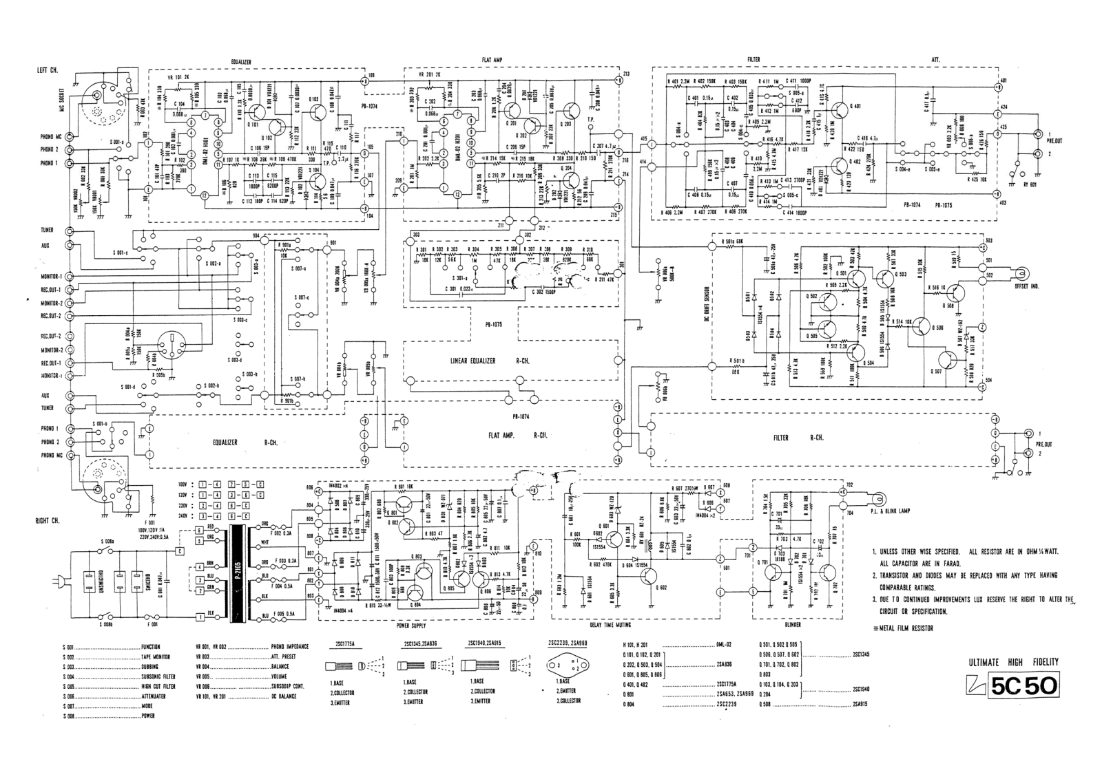 Luxman 5-C-50 Schematic