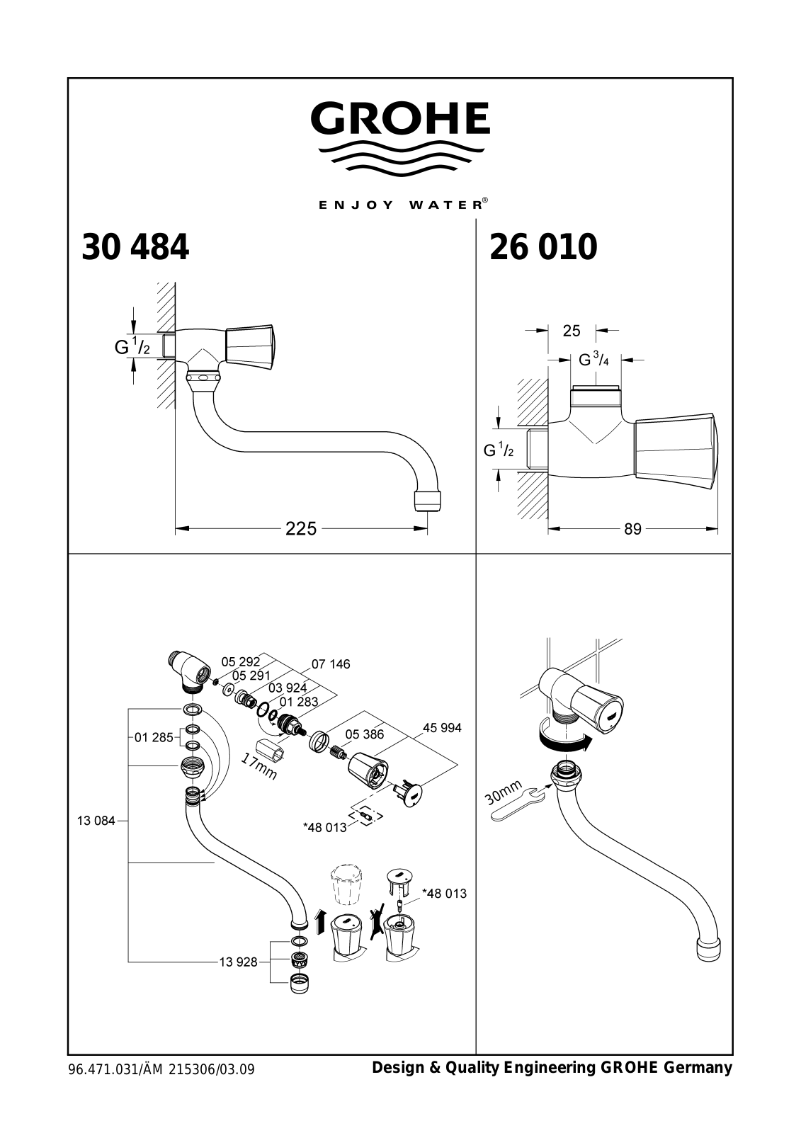 Grohe 96.471.031 Installation Drawing