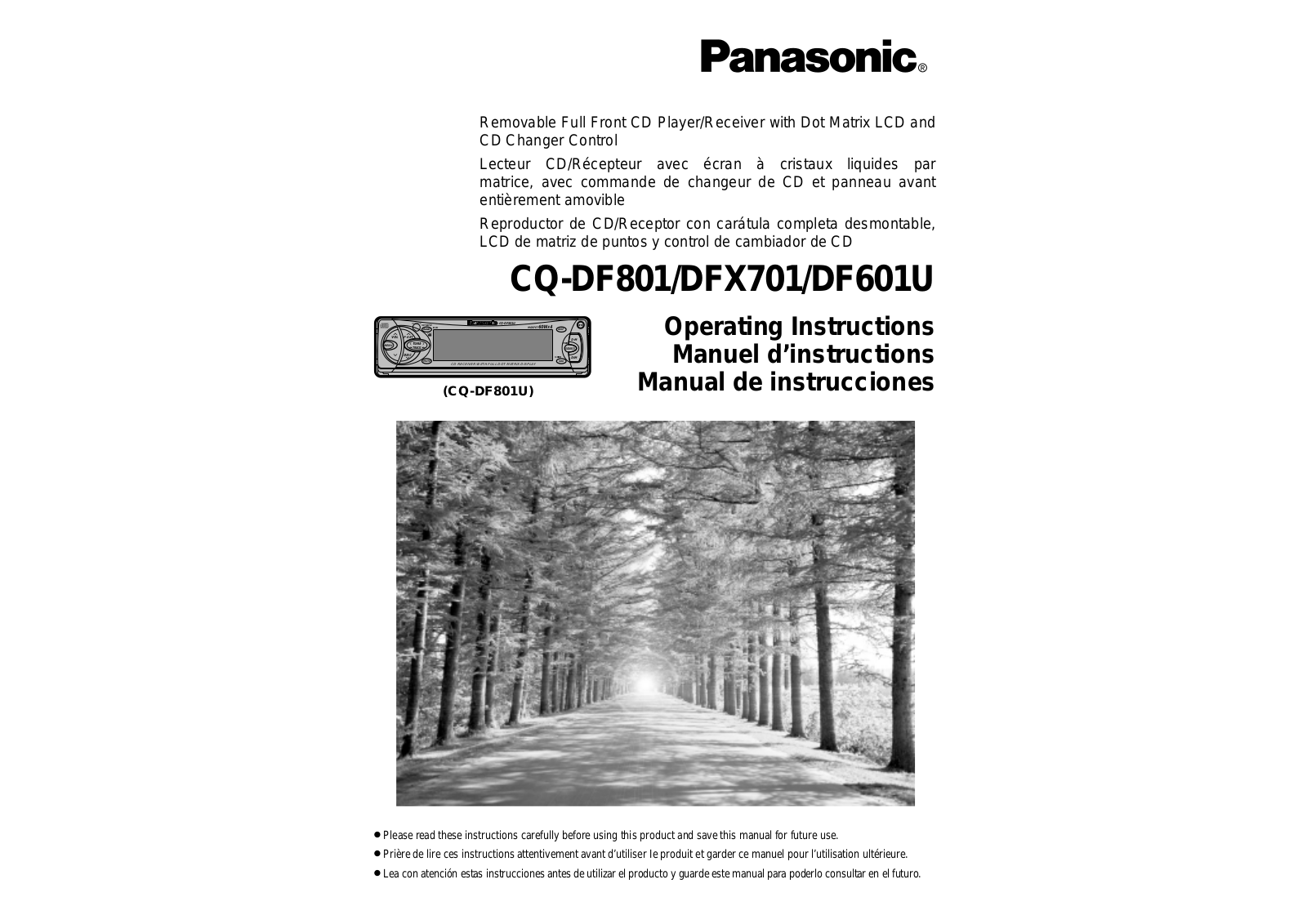 Panasonic CQ-DF601U Operating Instructions