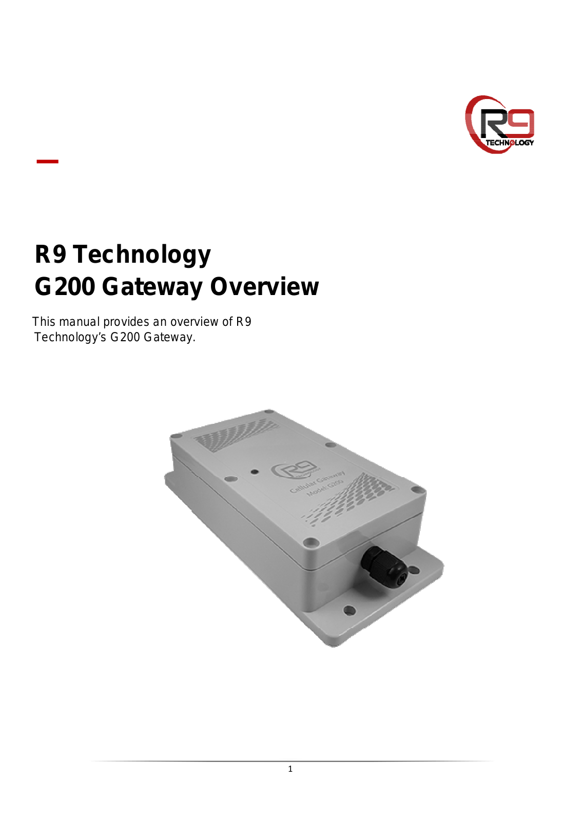 R9 Technology G200 User Manual