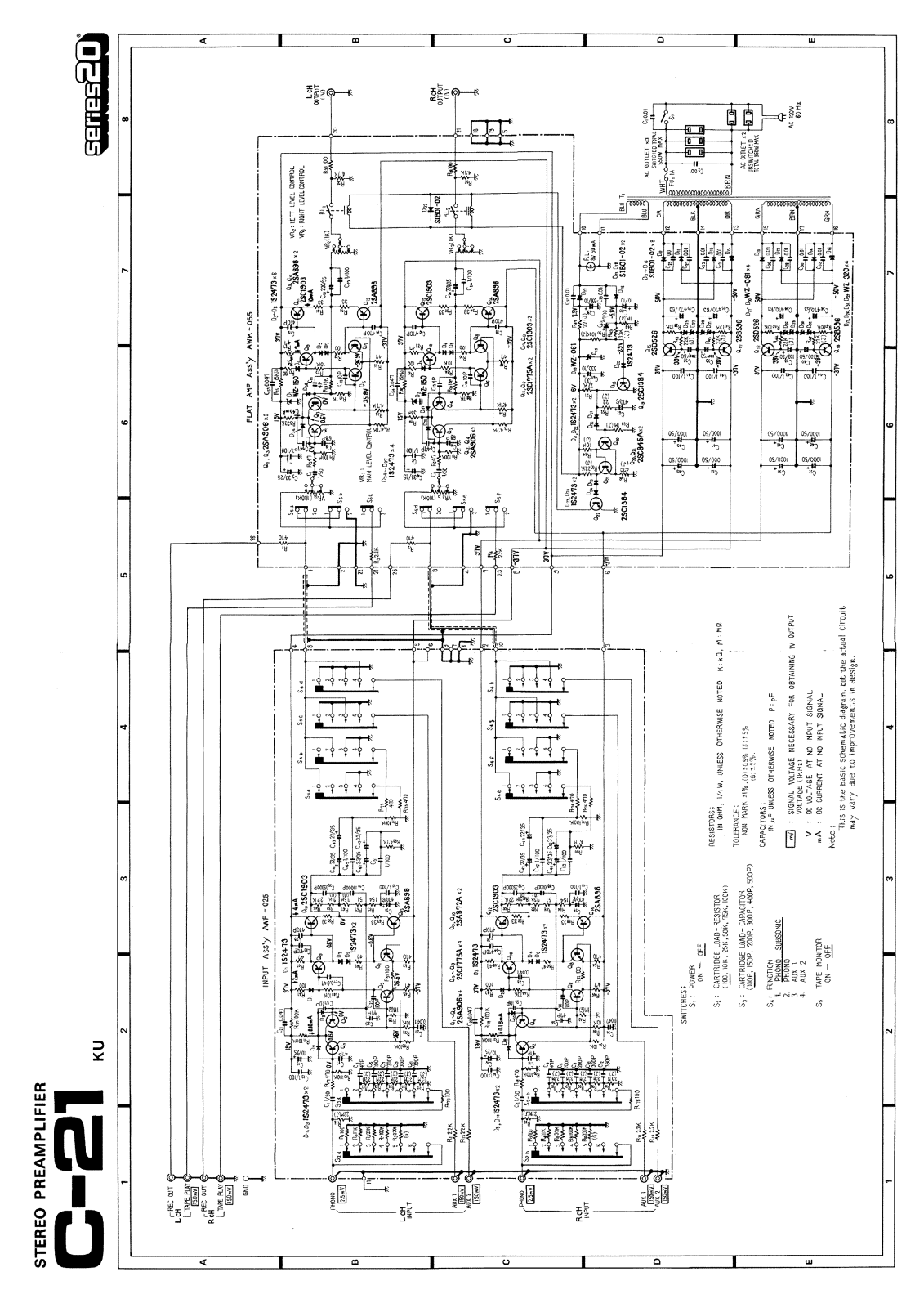 Pioneer C-21 Schematic