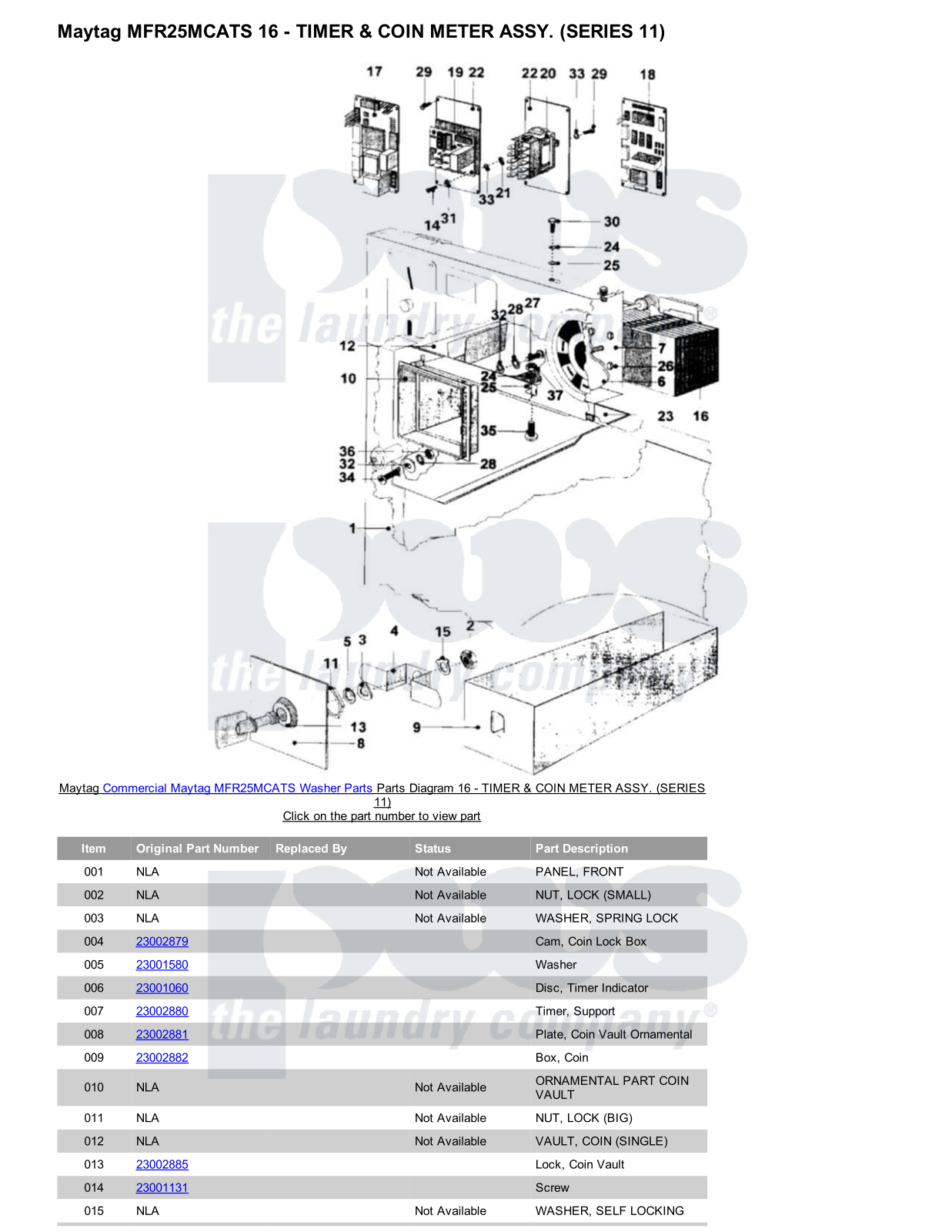 Maytag MFR25MCATS Parts Diagram