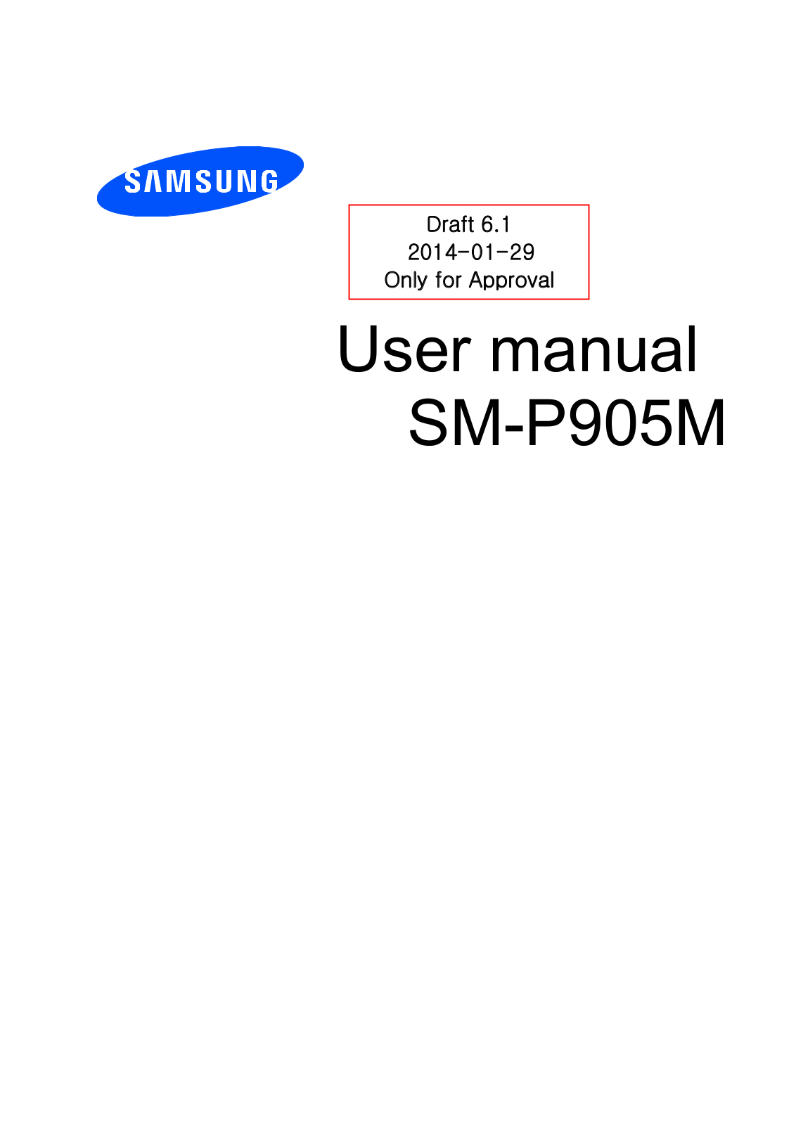 Samsung SMP905M Users Manual