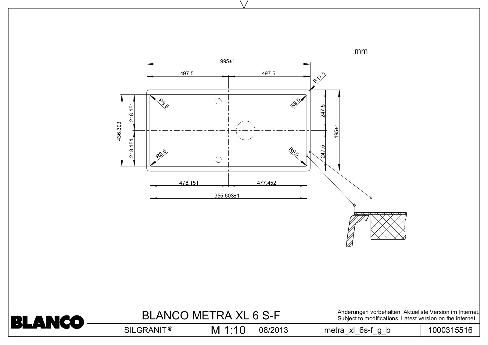 Blanco Metra XL 6 S-F Service Manual