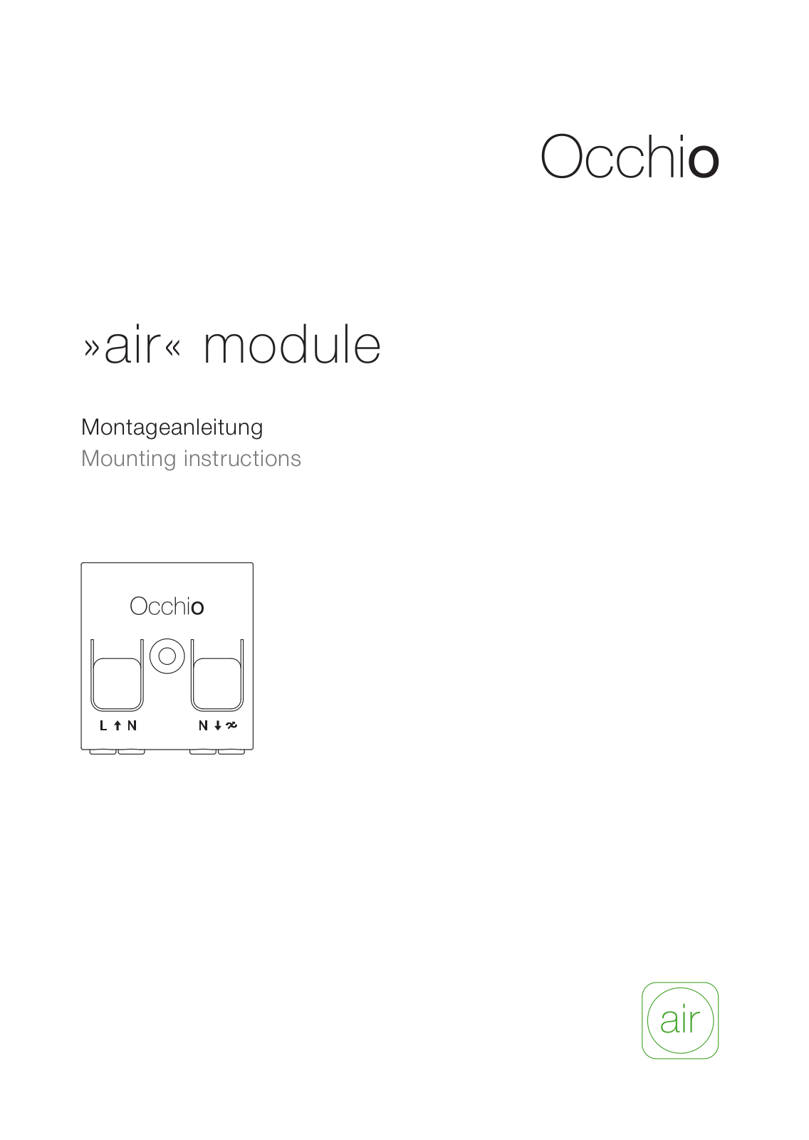 Occhio air Mounting Instructions