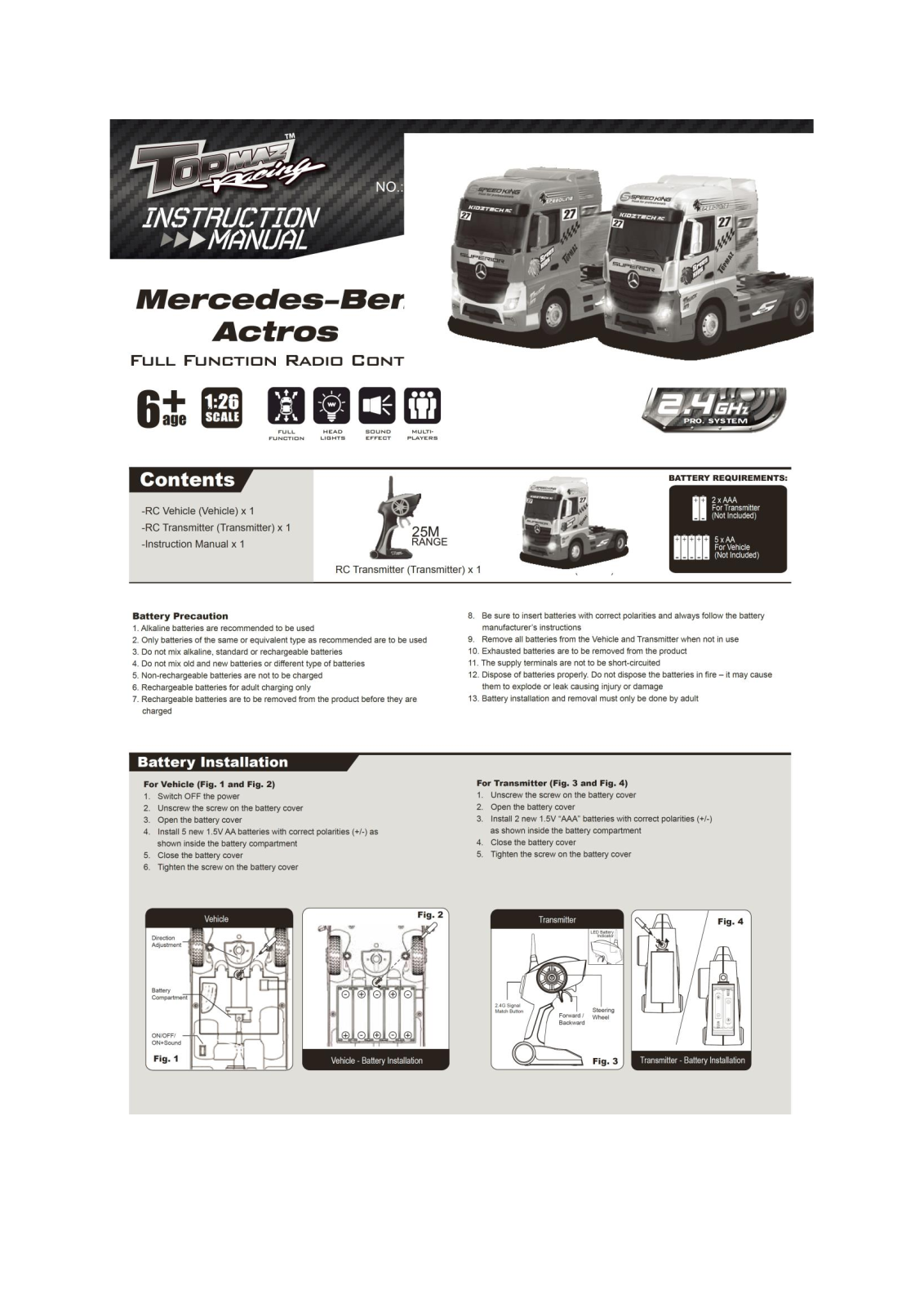 KIDZTECH TOYS 8448118 24GTX User Manual