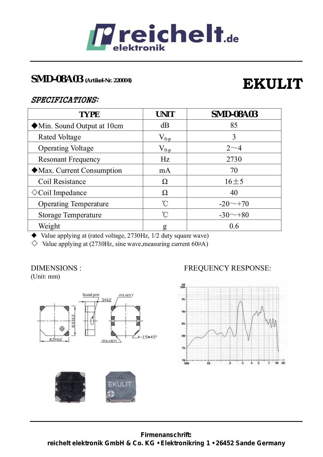 EKULIT SMD-08A03 Datasheet - ManualMachine.com
