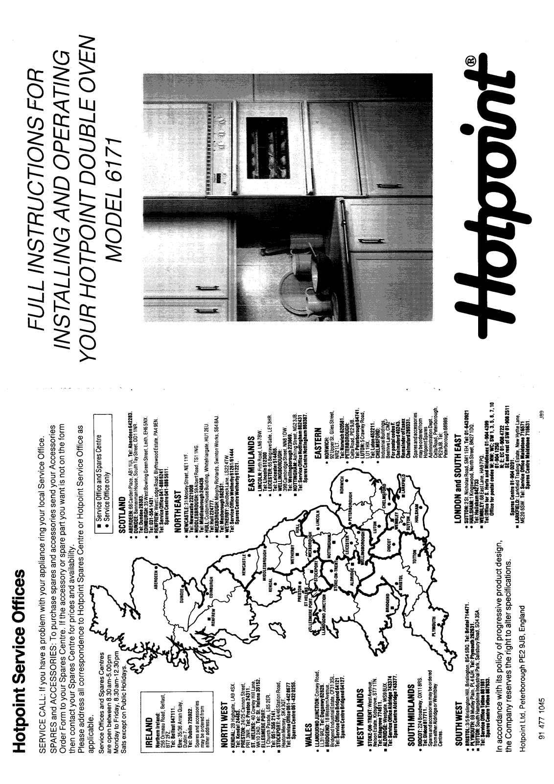 Hotpoint 6171 User Manual