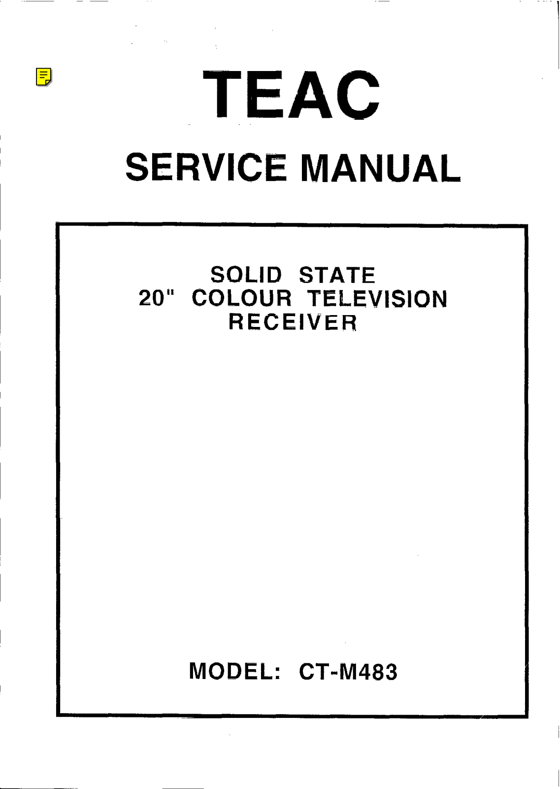 TEAC CTM-483 Service manual