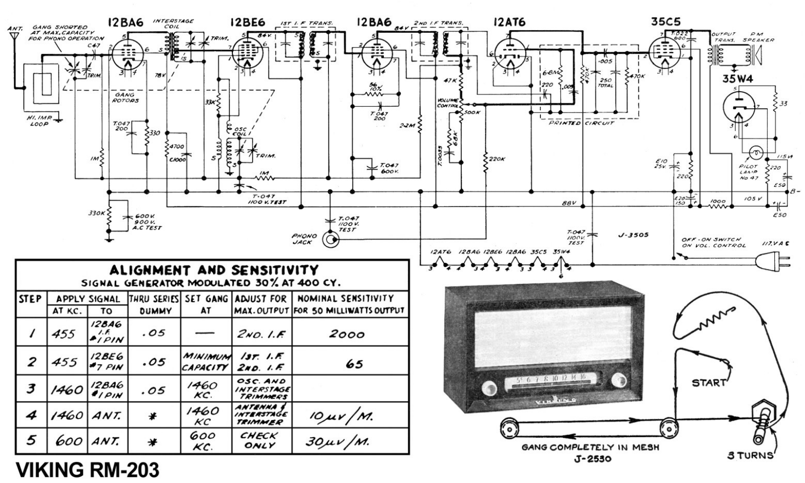 Viking RM-203 Schematic