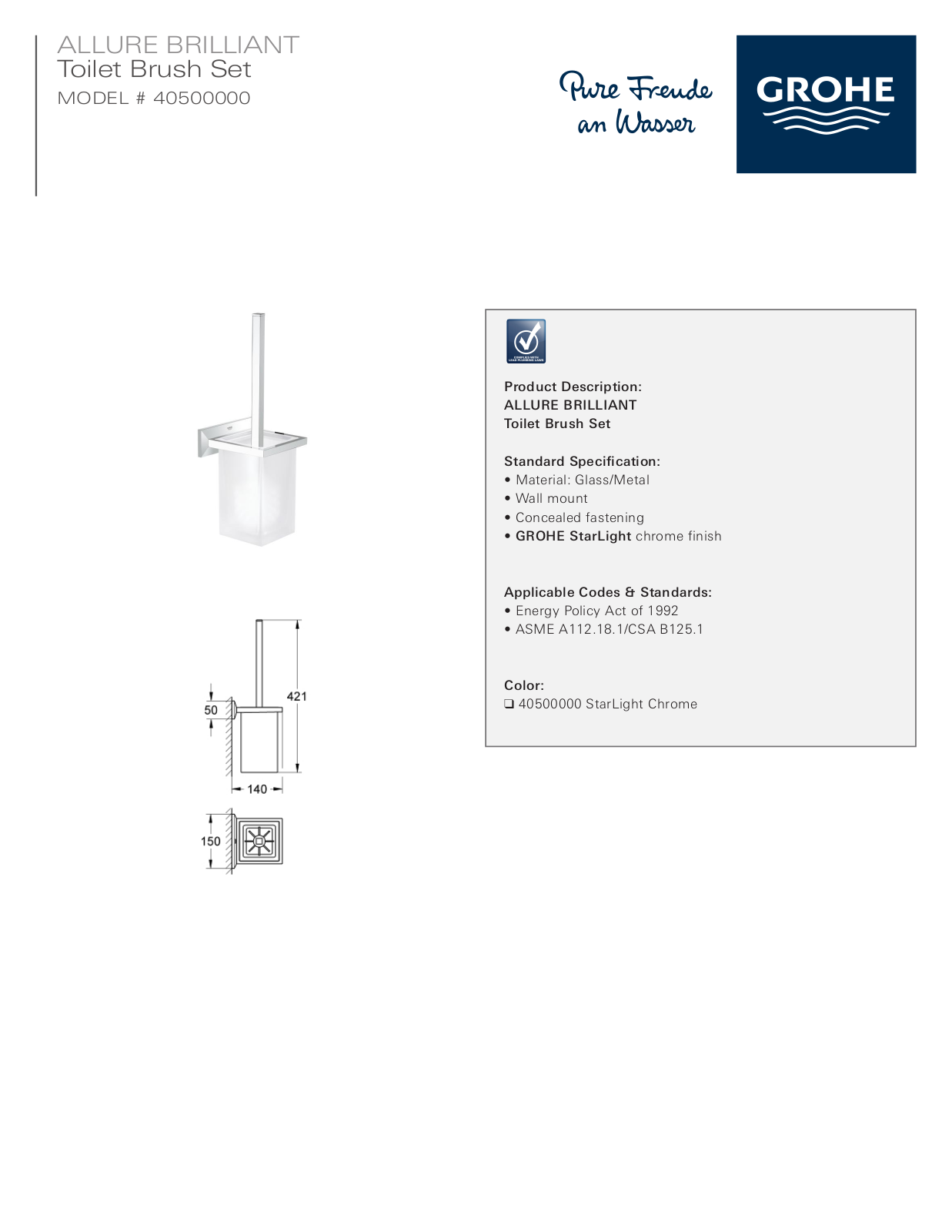 GROHE GRH4772 Specifications - ManualMachine.com