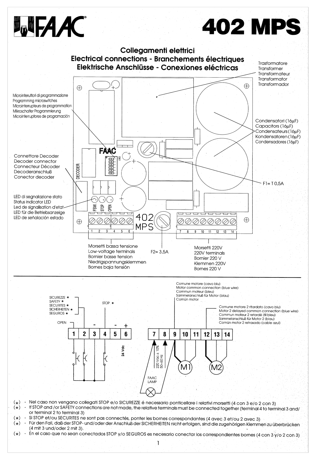 FAAC 402 MPS User Manual