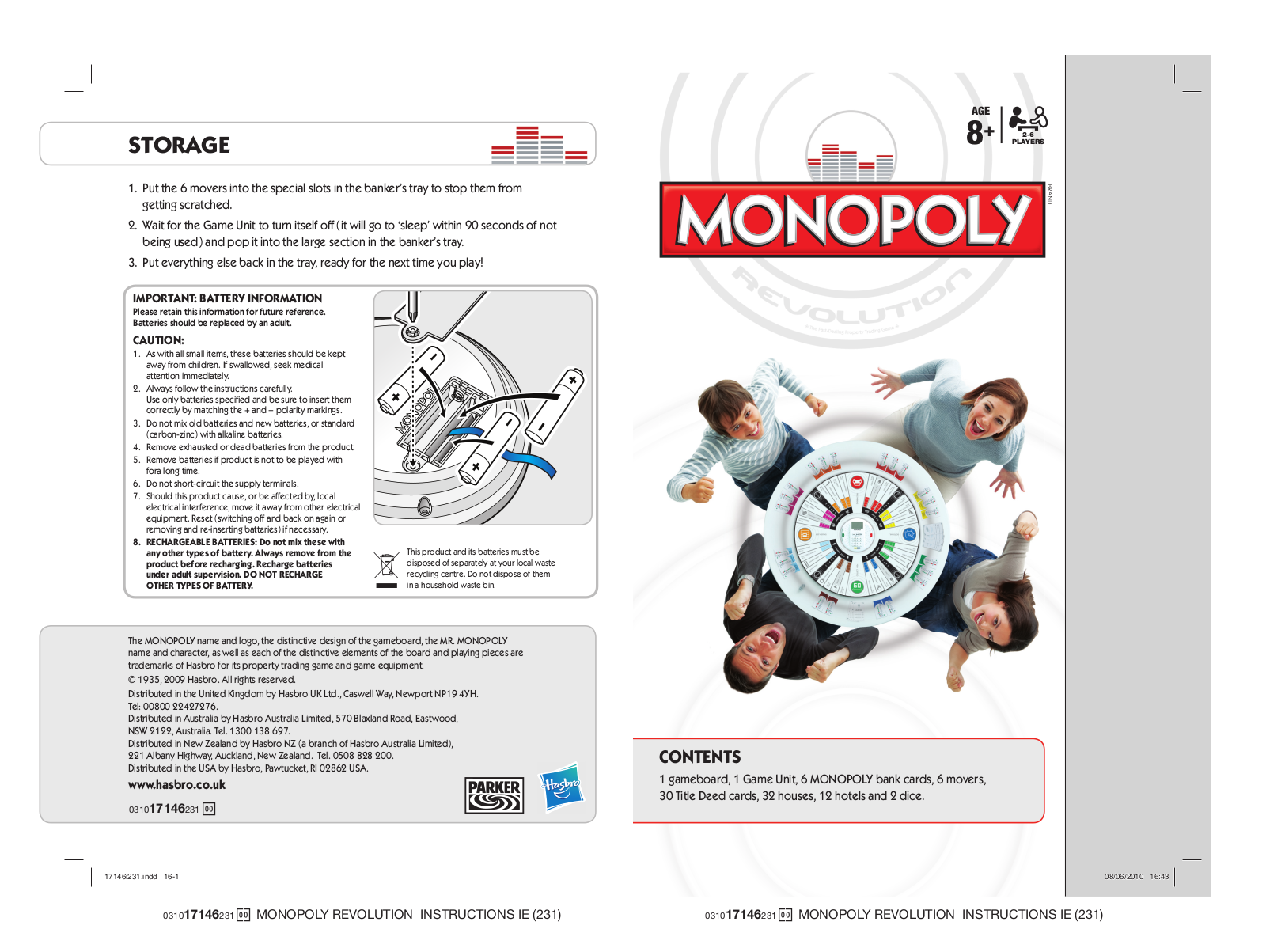 HASBRO Monopoly Revolution User Manual