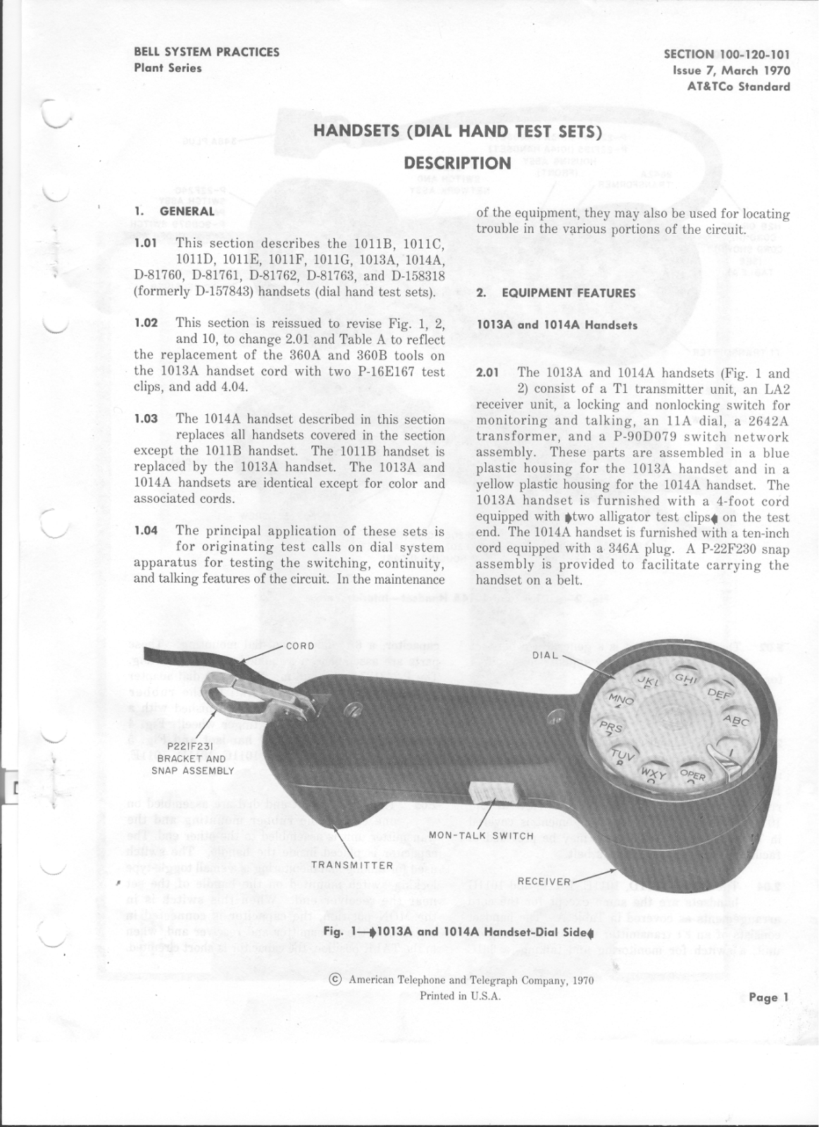 Bell 100-120-101 Service Manual