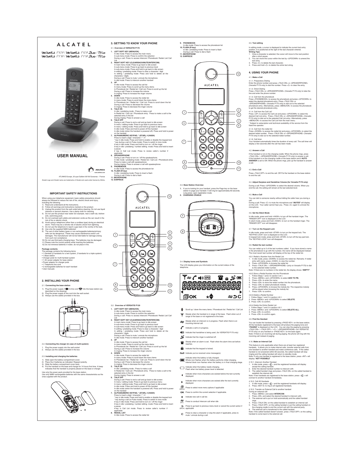 Alcatel-Lucent P170, P120 User Manual