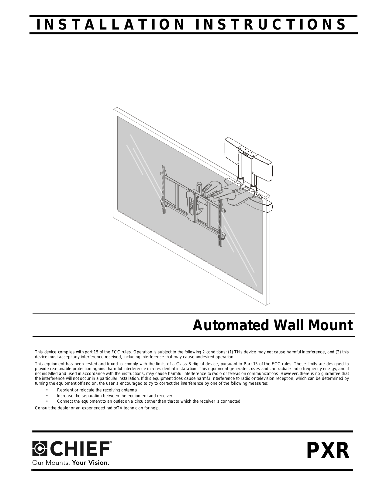 CHIEF PXR User Manual