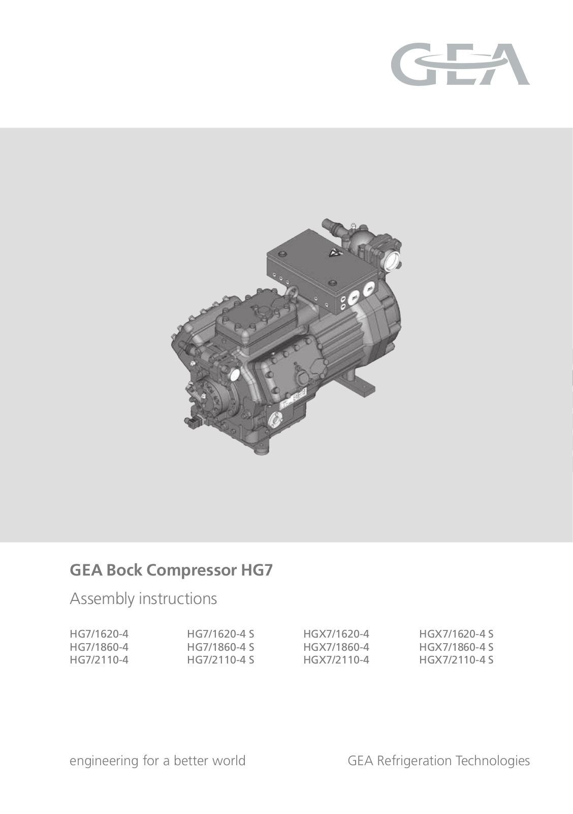 GEA Bock HG7 User Manual