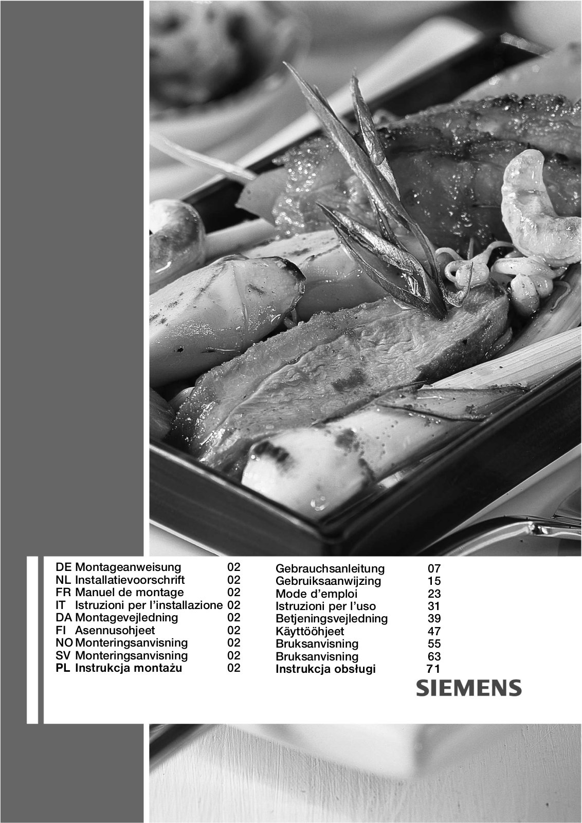 SIEMENS EH611TA11E, EH611TM11E, EH651TA11E User Manual