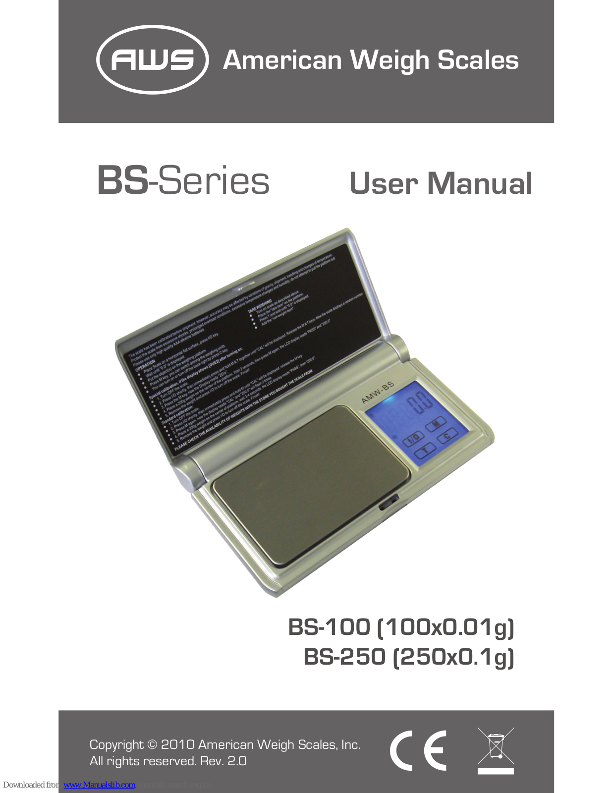 AWS BS-100, BS-250 User Manual