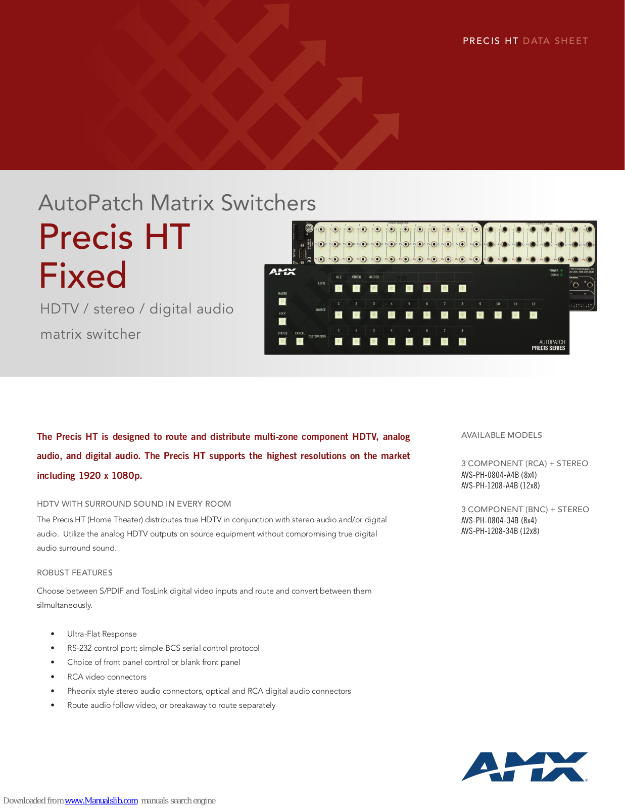 AMX AVS-PH-1208-A4B, AVS-PH-0804-34B, AVS-PH-0804-A4B Datasheet