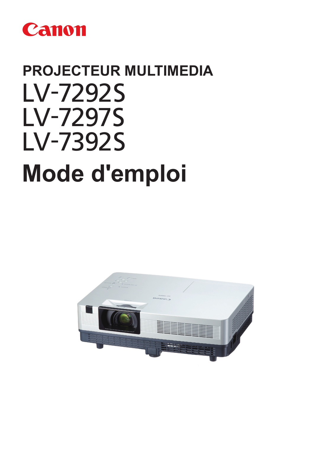 CANON LV-7392S, LV-7292S User Manual