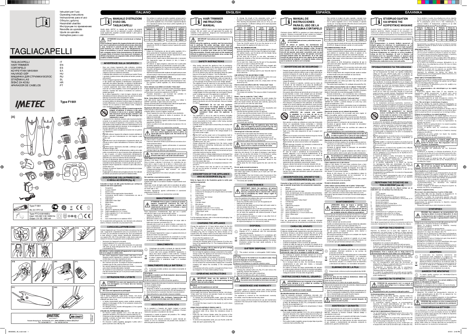 IMETEC HGK2 800 User Manual