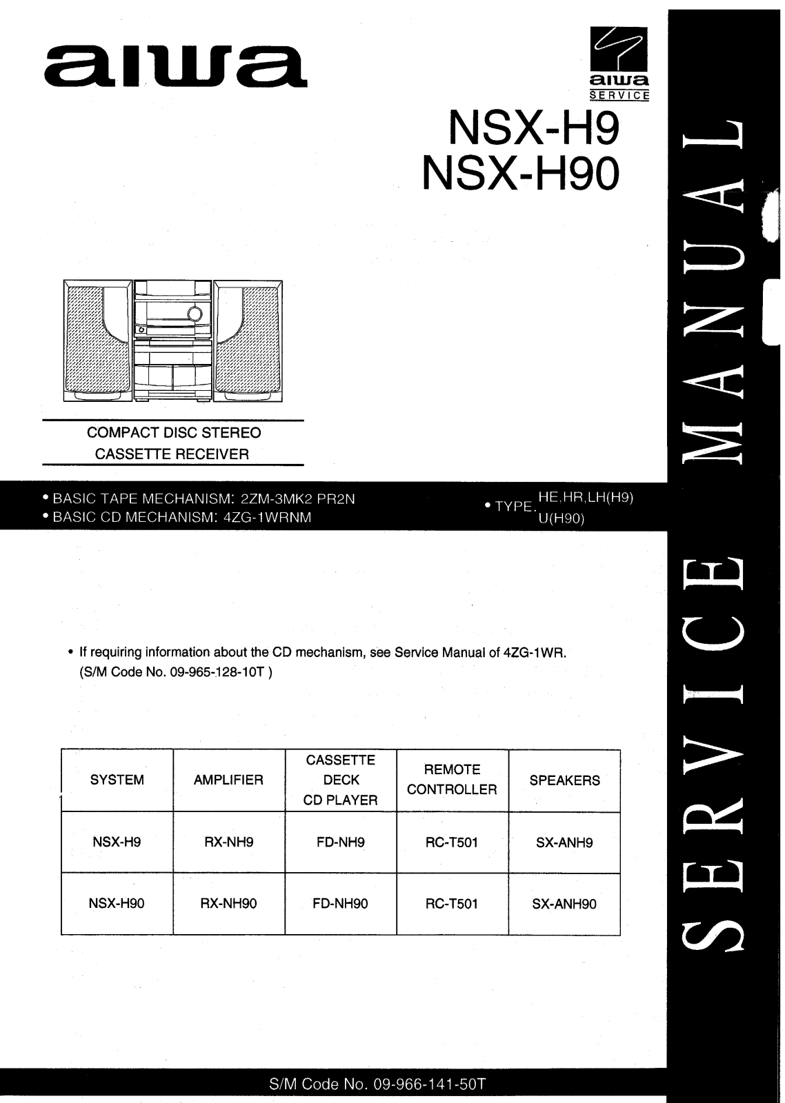 Aiwa NSX-H9 Service Manual