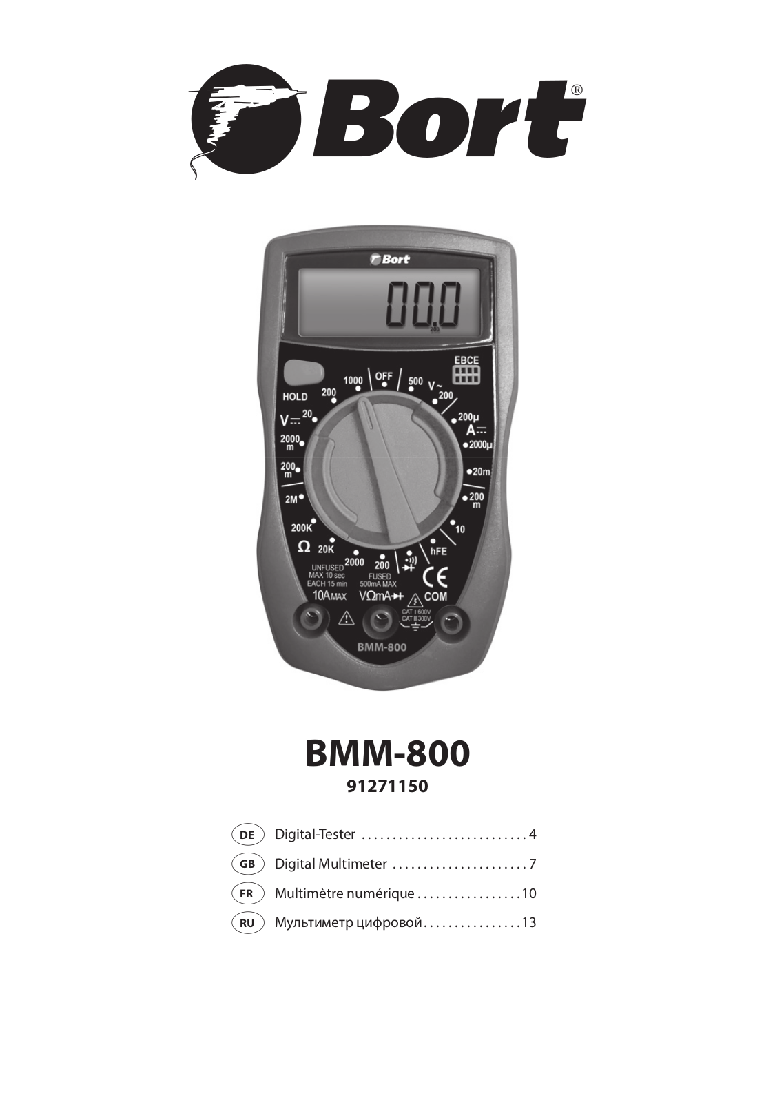 Bort BMM-800 User Manual