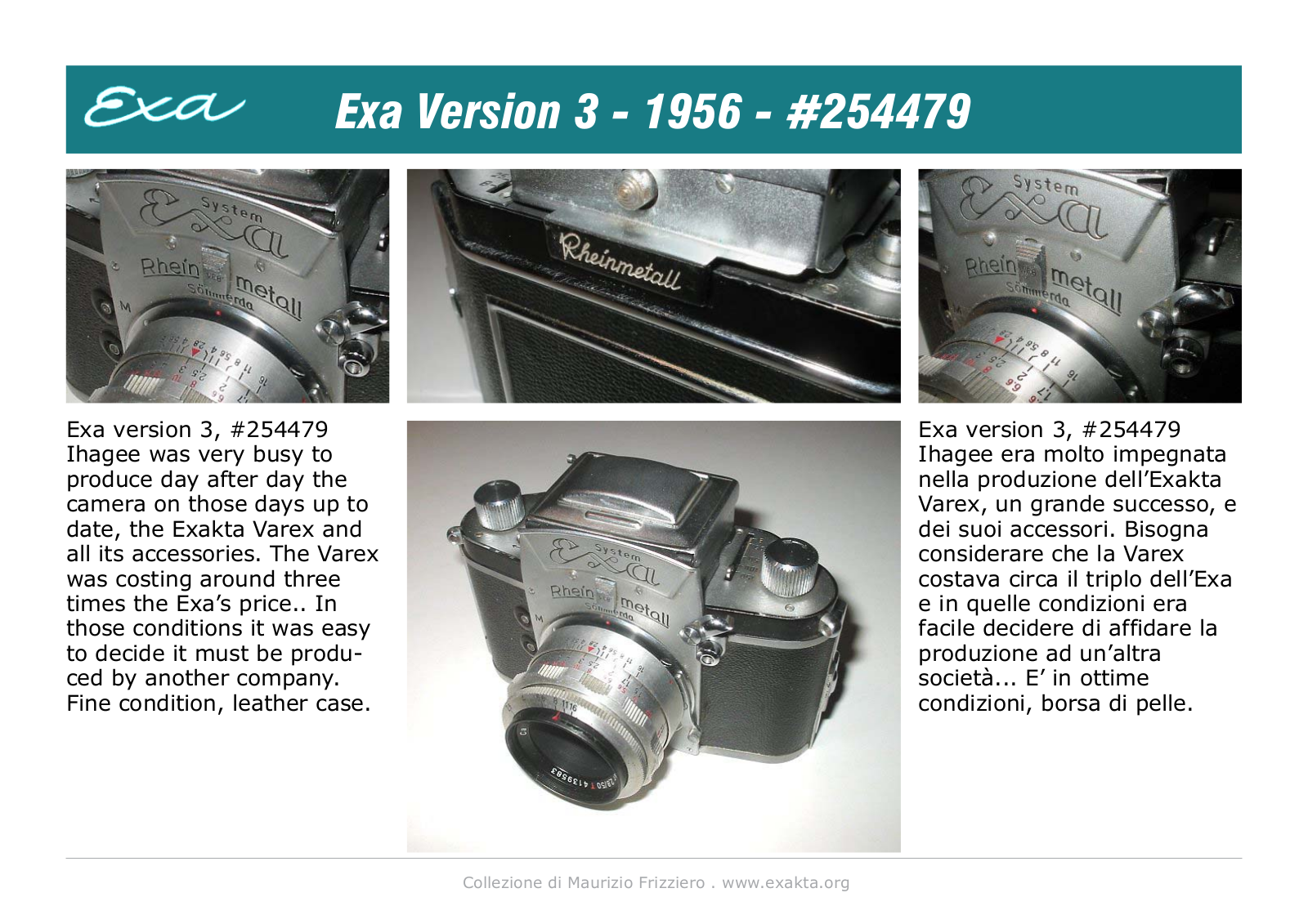 Exakta EXA3 User Manual - ManualMachine.com