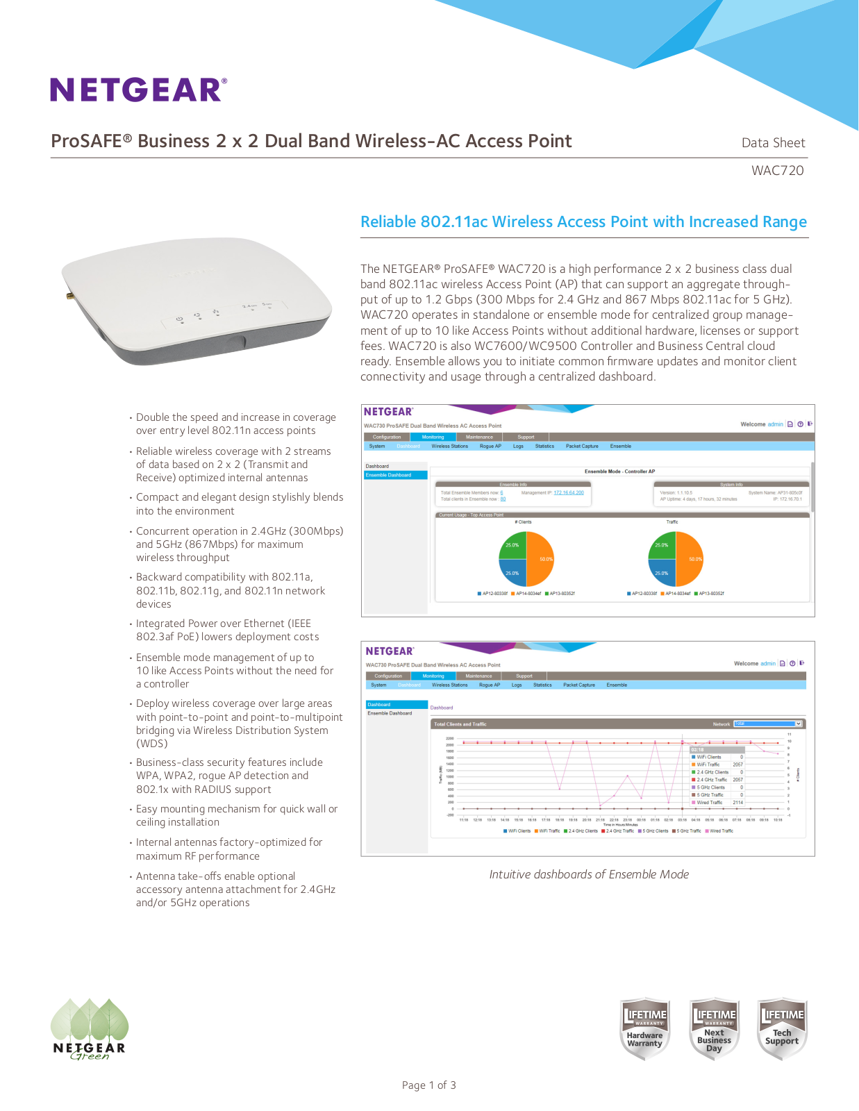 Netgear WAC720B03-10000S Product Data Sheet