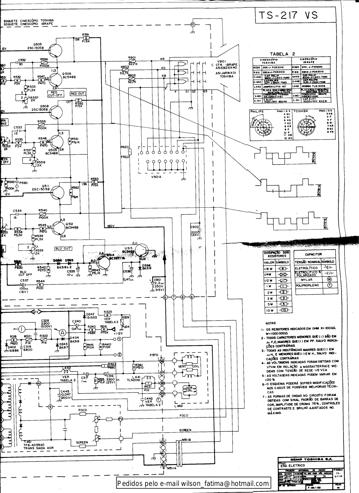 Toshiba TS-217VS Schematic