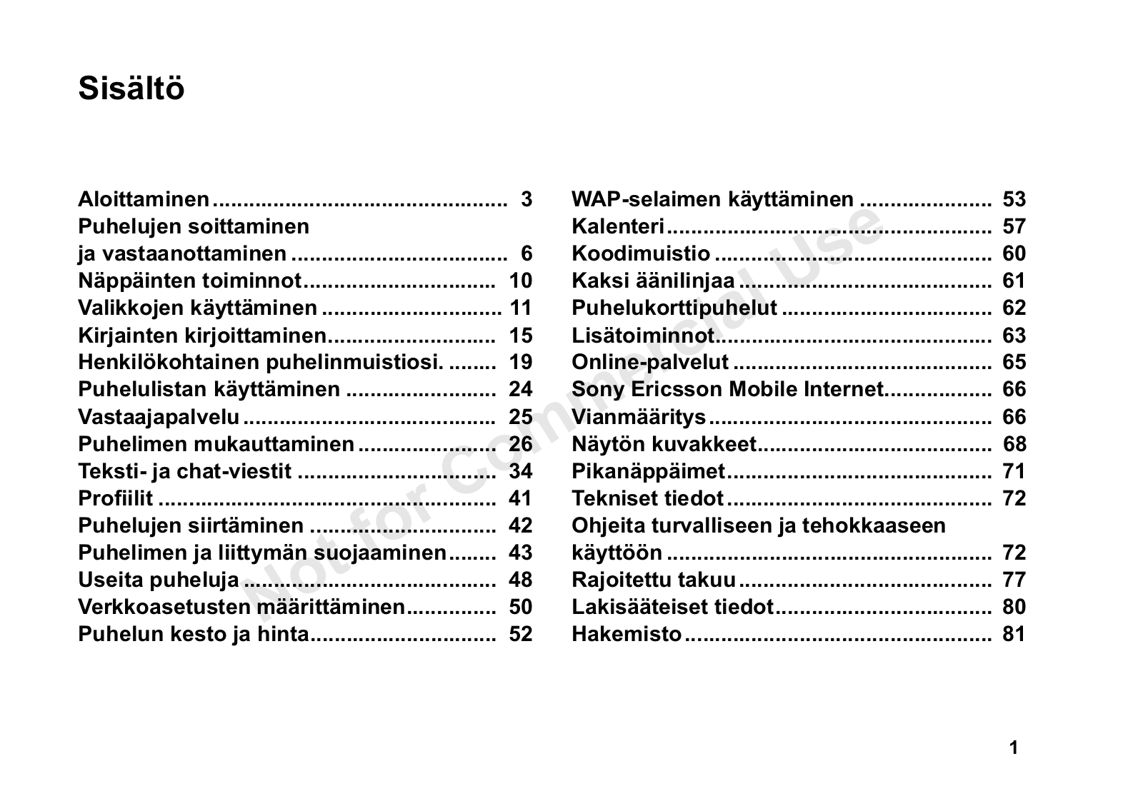 Sony ericsson T600 User Manual