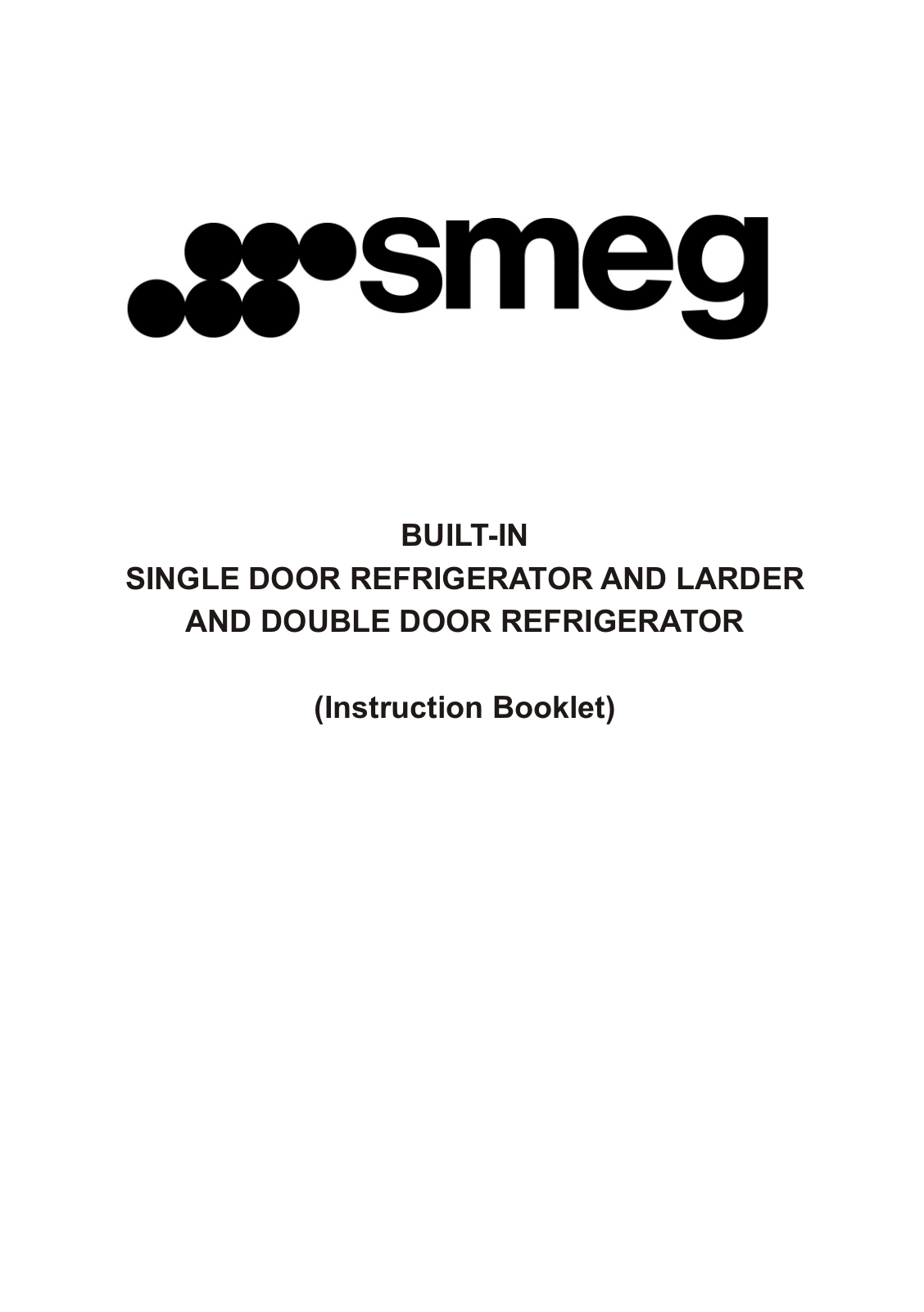 Smeg FR232A Instruction Booklet