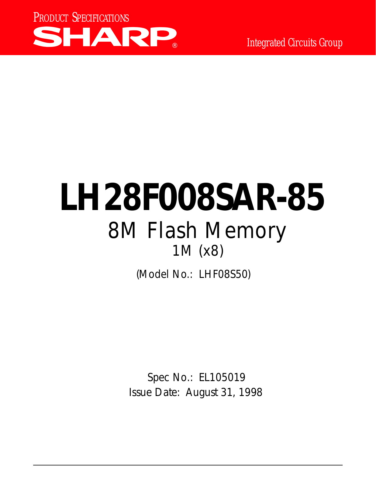 Sharp LH28F008SAR-85 Datasheet