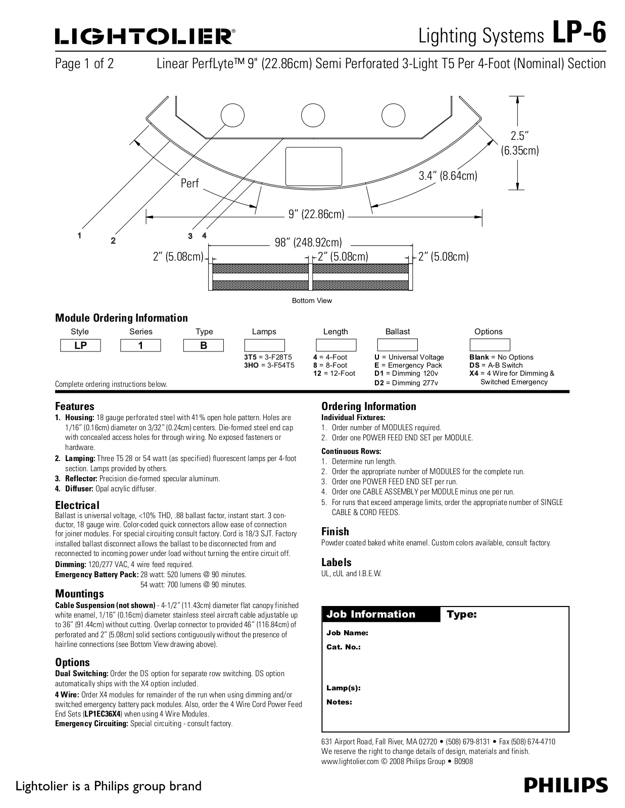 Lightolier LP-6 User Manual